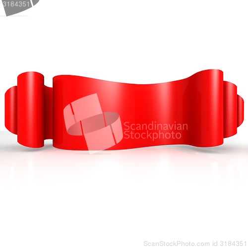 Image of Red wave ribbon