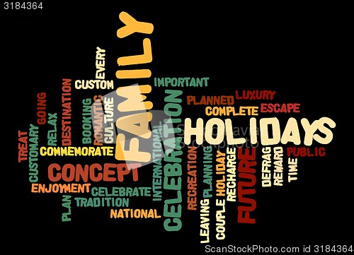 Image of Family holiday word cloud