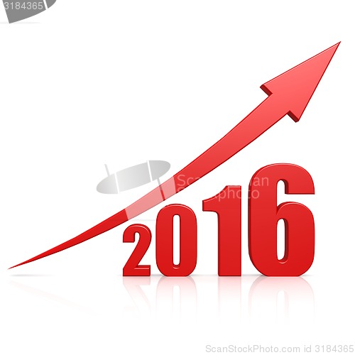 Image of 2016 growth red arrow