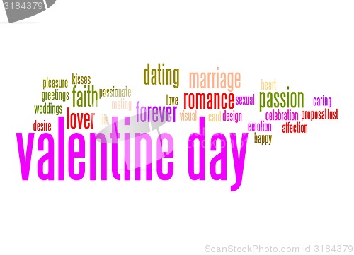 Image of Valentine day word cloud