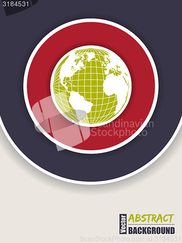 Image of Corporate brochure design in red and green with globe