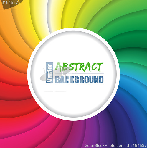 Image of Swirling rainbow background with place for text