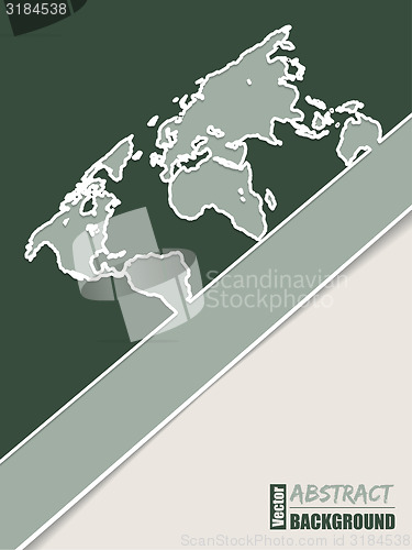 Image of Corporate brochure design in green with world map 