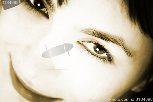 Image of Beautiful young woman face. 
