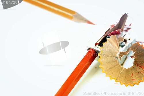 Image of Pencils and sharpener