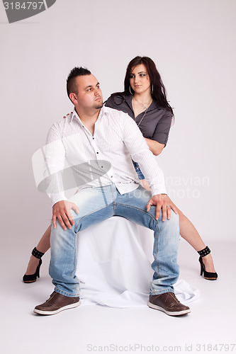 Image of Young couple in studio