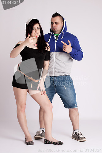 Image of Young couple in studio