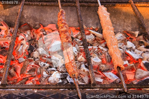 Image of Meal of grilled Meat. 