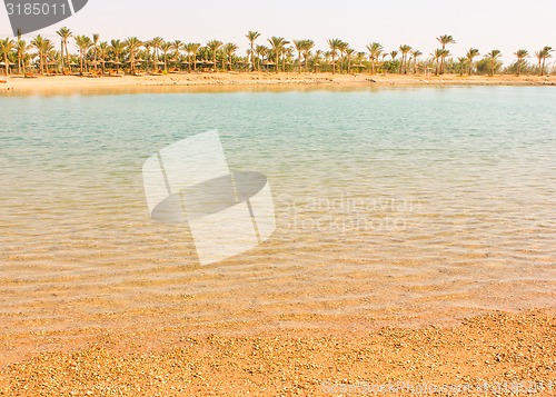 Image of Beach at sun light. Tropical beach for vacation.