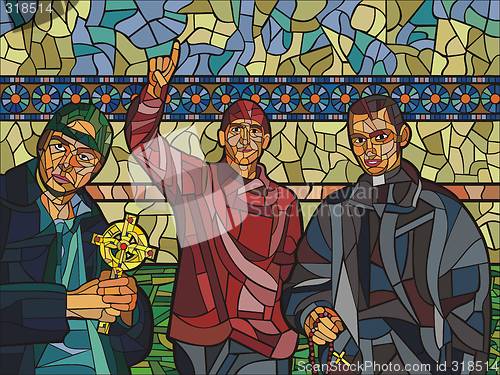 Image of three young priests