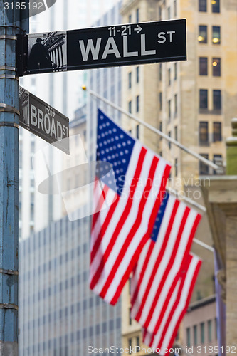 Image of Wall street, New York, USA.