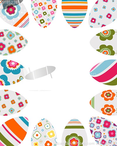 Image of colorful easter eggs frame 