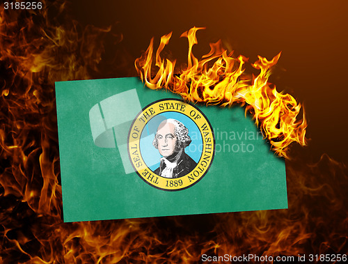 Image of Flag burning - Washington