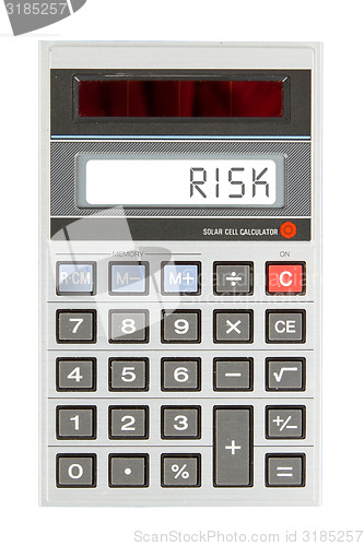 Image of Old calculator - risk