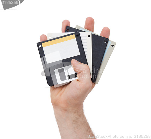 Image of Floppy disk, data storage support 