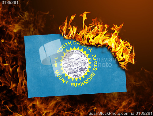 Image of Flag burning - South Dakota