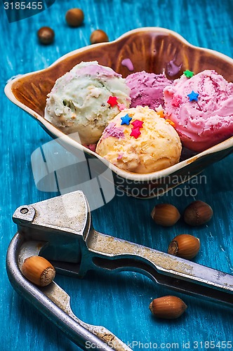 Image of ice cream in  bowl 