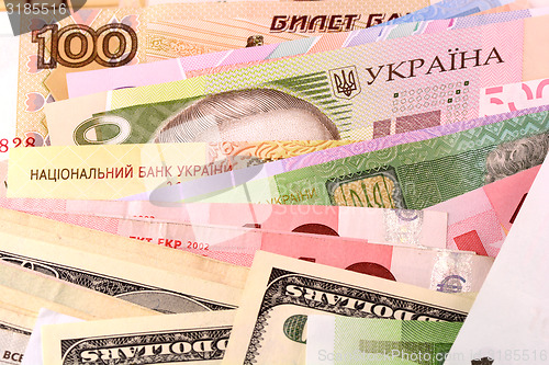 Image of european money, ukrainian money