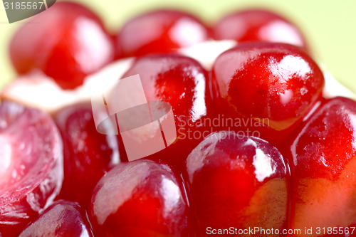Image of Pomegranate seeds close up