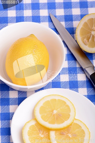 Image of juicy ripe lemons close up