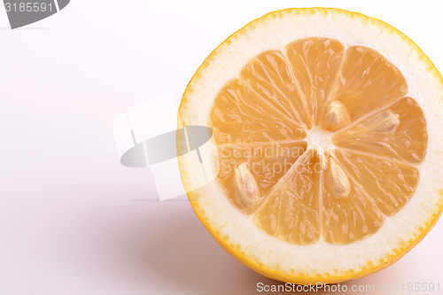 Image of juicy ripe lemons close up