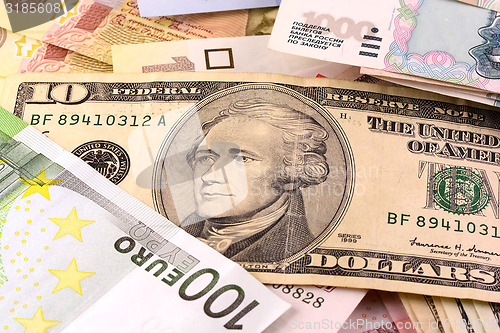 Image of european and american money