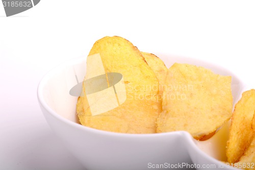 Image of Potato chips. Close up