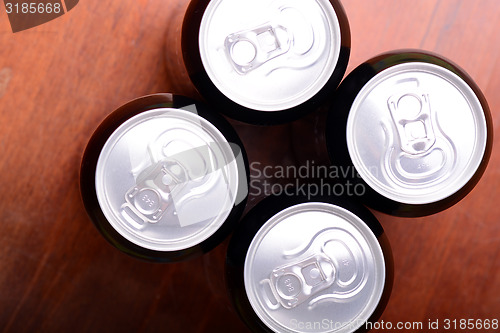 Image of Top view of beer can