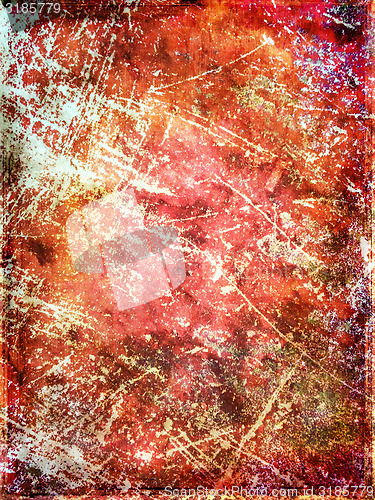 Image of Red scratched grungy background