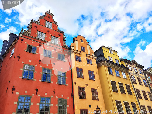 Image of Colorful buildings in Gamla Stan, Stockholm