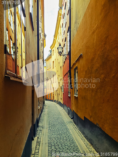 Image of Narrow street in Gamla Stan, Stockholm