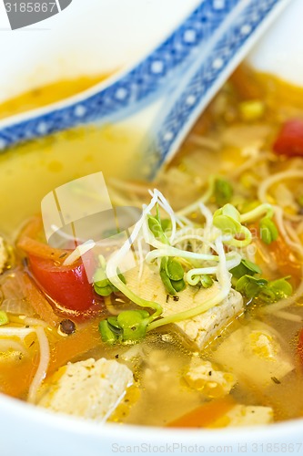 Image of Chinese soup with tofu