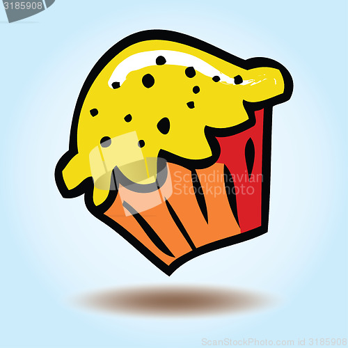 Image of Vector cupcake