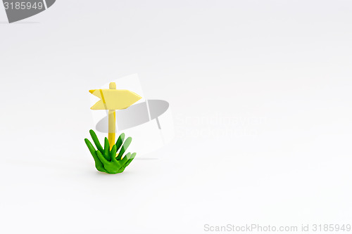 Image of Yellow signpost horizontal 