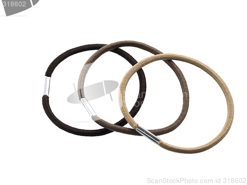 Image of elastic bands for hair