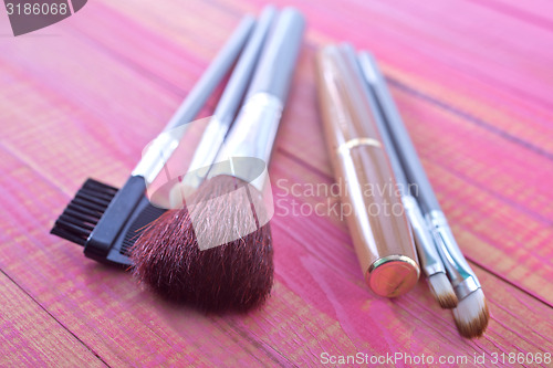 Image of brushes for cosmetic