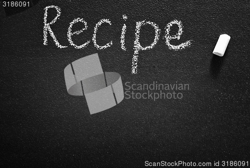 Image of black board for recipe