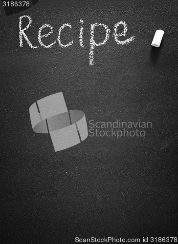 Image of black board for recipe