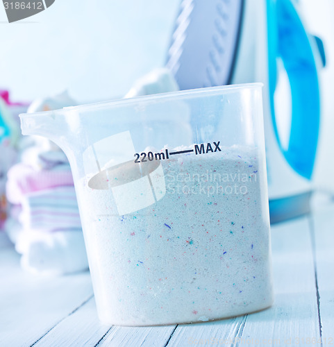 Image of detergent for a laundry washer