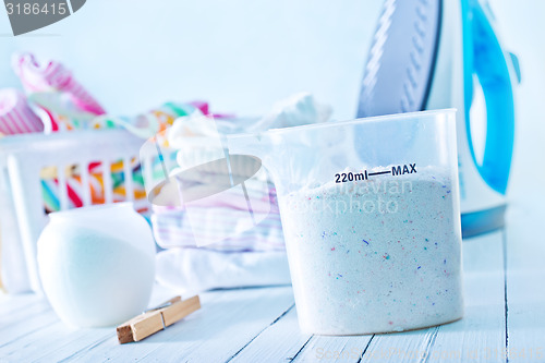 Image of detergent for a laundry washer
