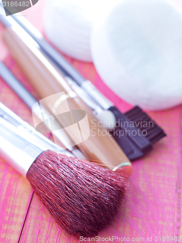 Image of brushes for cosmetic