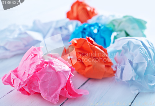 Image of crumpled up paper wads