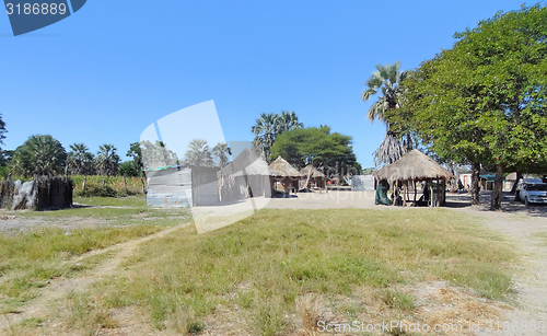 Image of indigenous village at the Okavango Delta