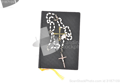 Image of Prayer book with chaplet