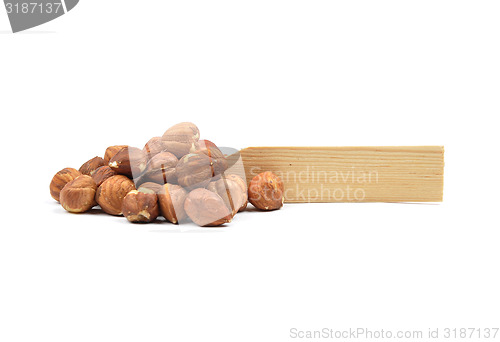 Image of Hazelnuts on white