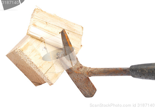 Image of Claw hammer on wood