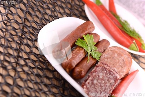 Image of salami and red pepper