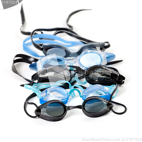 Image of Goggles for swimming with water drops