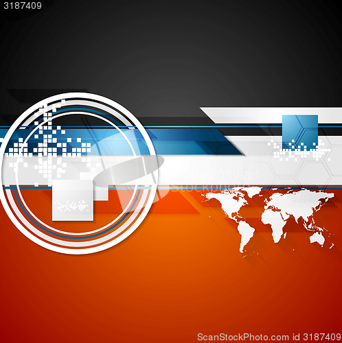 Image of Abstract tech flat vector background