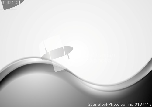 Image of Abstract grey wavy background